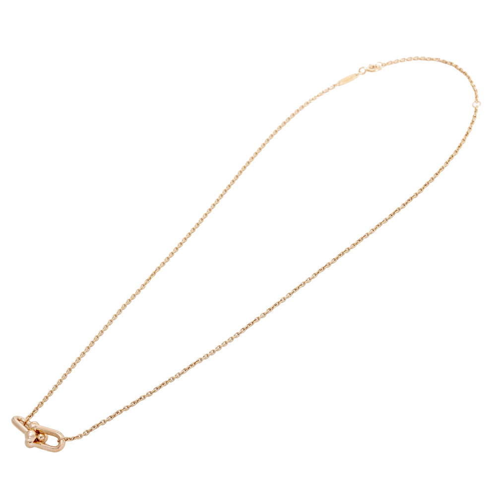 Tiffany & Co. Hardware Double Link Necklace 18K Rose Gold 75060726
