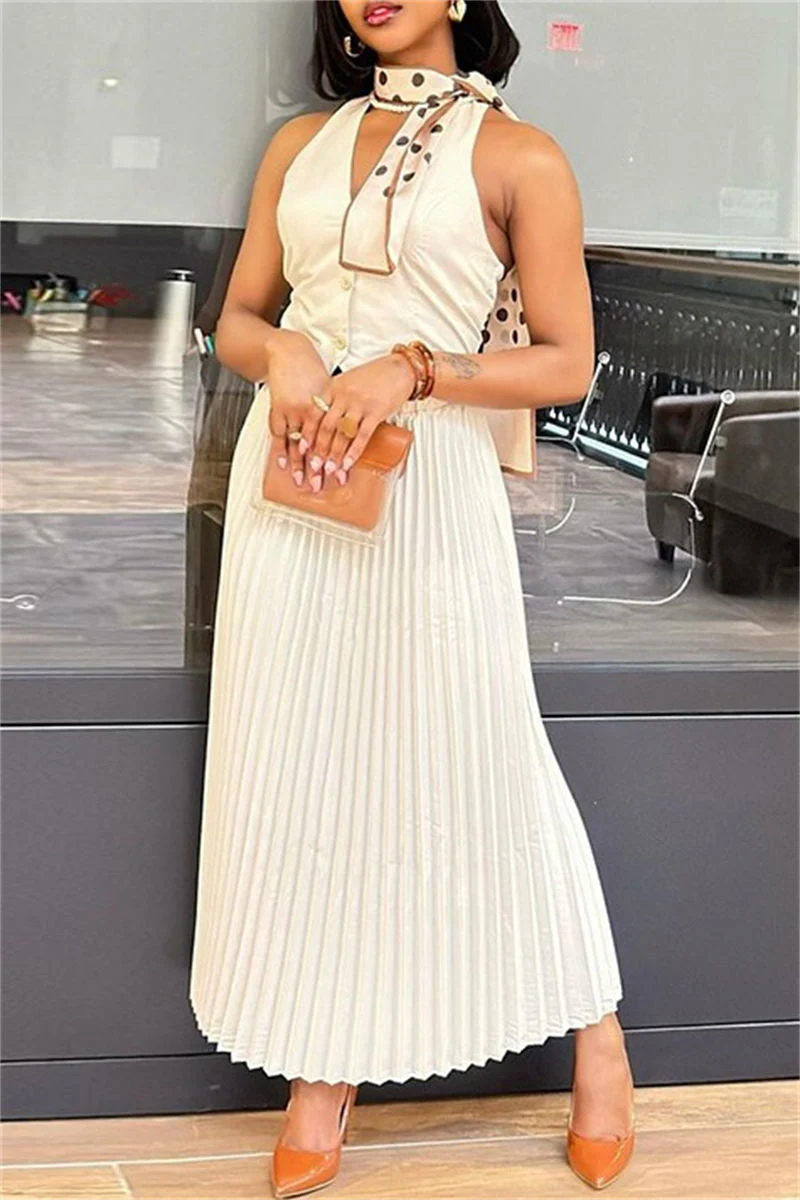 Sleeveless Halter Two-Piece SetClistos