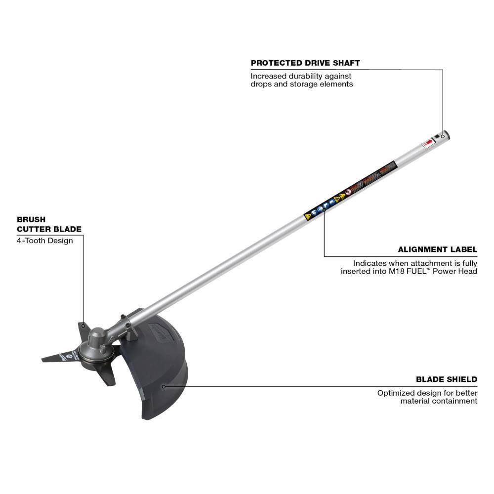 49-16-2738-49-16-2741 M18  QUIK-LOK Brush Cutter Attachment and M18  QUIK-LOK Bristle Brush Attachment (2-Tool)