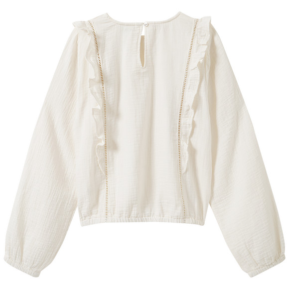 Yigga Mädchen Musselin-Bluse mit Rüschen