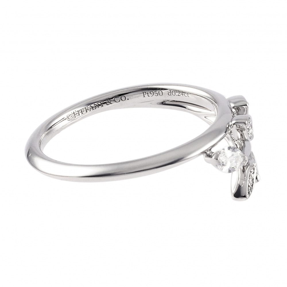 Tiffany & Co. Victoria Vine Ring Platinum Diamond 63914711