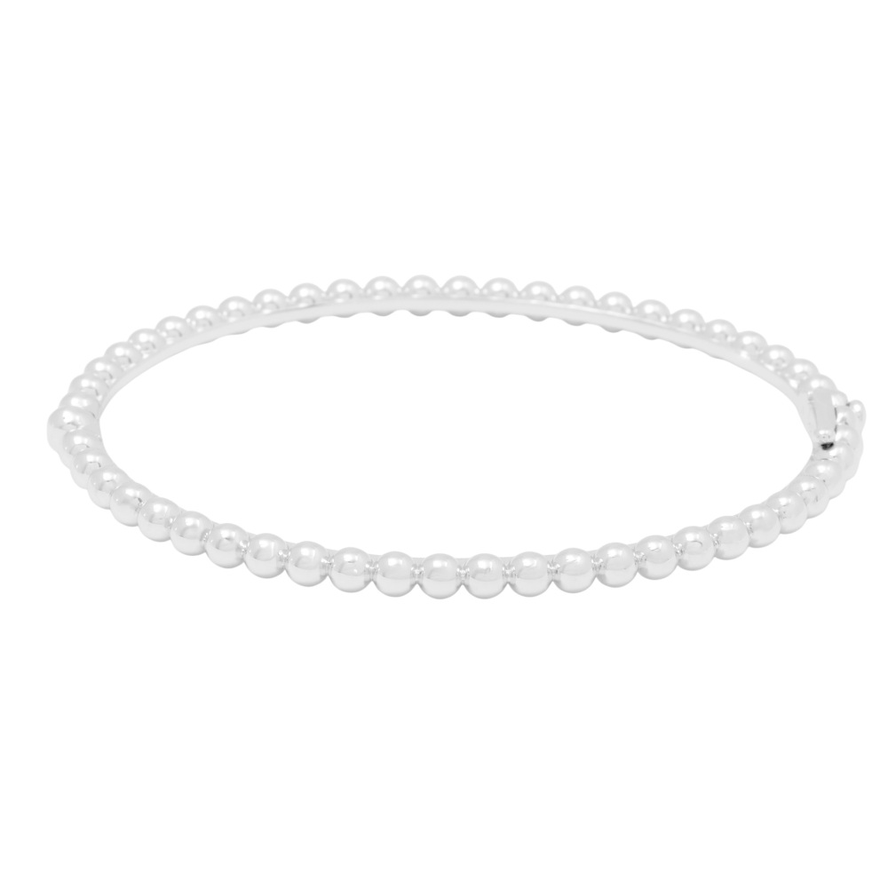 Van Cleef & Arpels Perlet Gold Beads Bracelet 18K White Gold VCARP7SL00