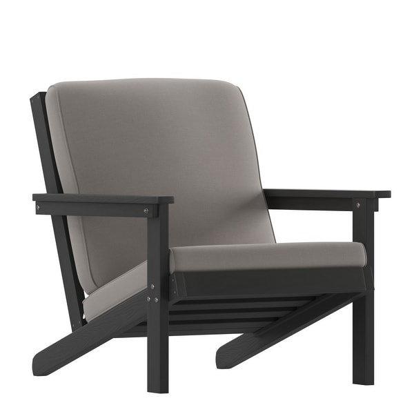 AllWeather Poly Resin Adirondack Style Chair and Cushions