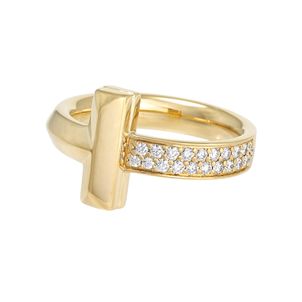 Tiffany & Co. Tiffany T One Ring 18K Yellow Gold Diamond 68171717