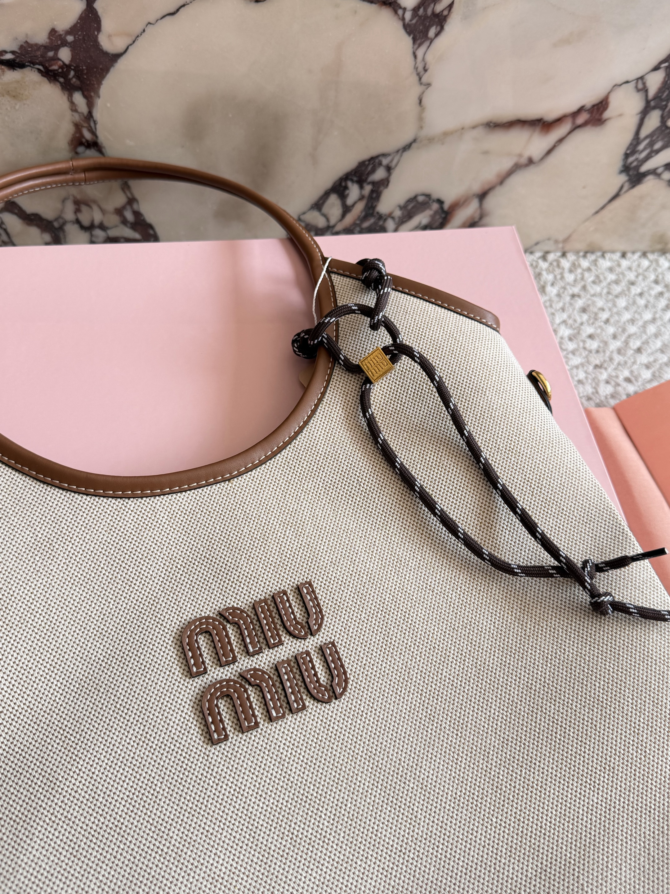 Miu Miu canvas tote bag - cnluxepick