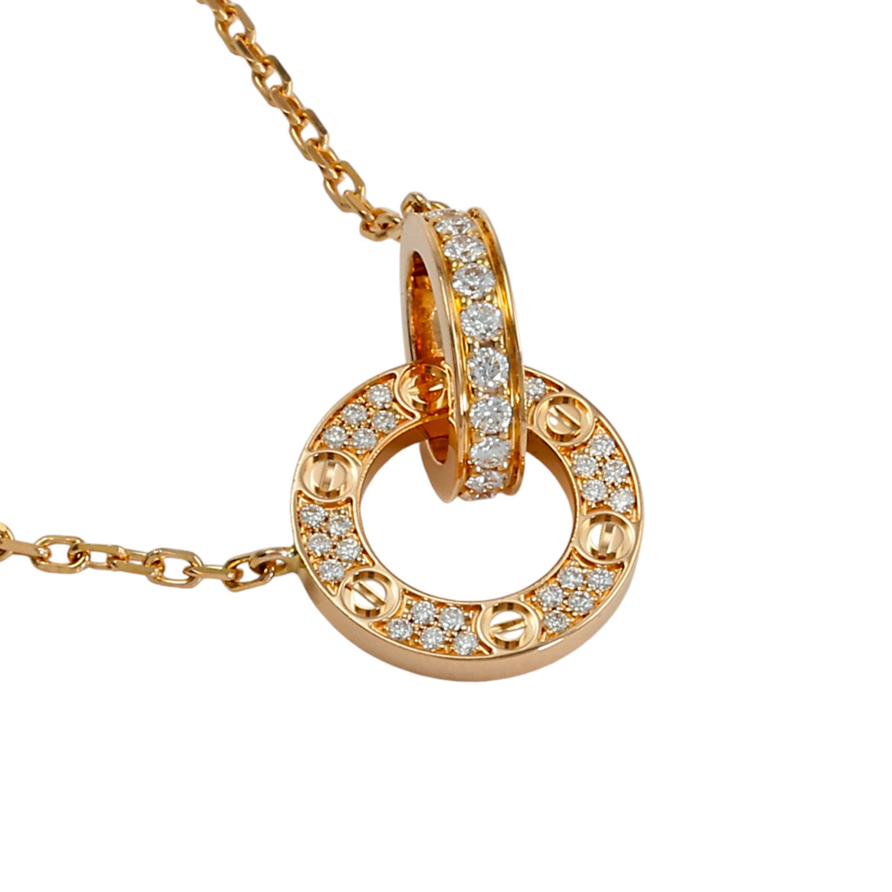 Cartier Love Necklace 18K Rose Gold Diamond B7224528