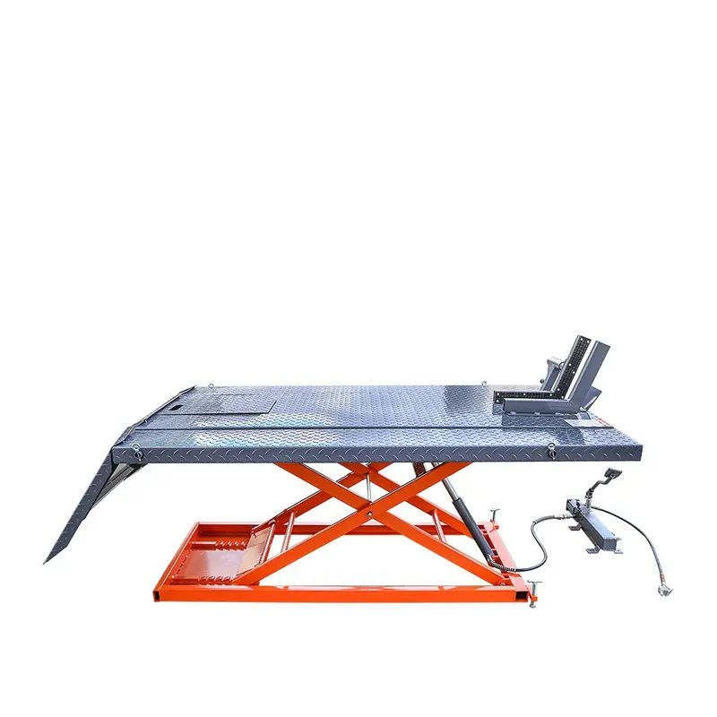 TMG-1500PML 1500-Lb Motorcycle & ATV Scissor Lift – 48″ Platform, Air/Foot Pedal Control
