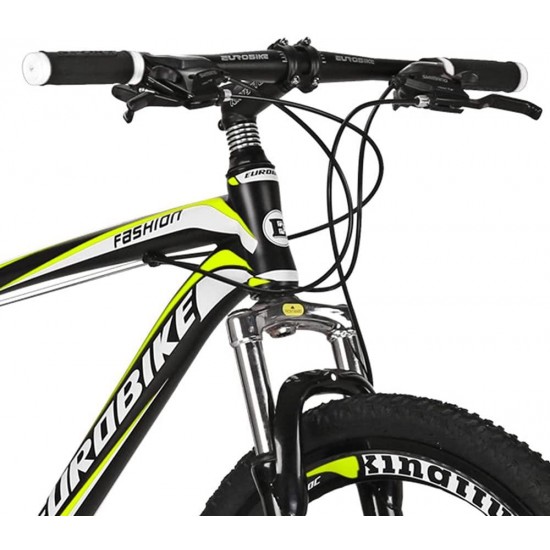 Mountain Bikes X1 27.5 Inches 3 Spoke Wheel 21 Speed Dual Disc Brake Bicycle Blackyellow