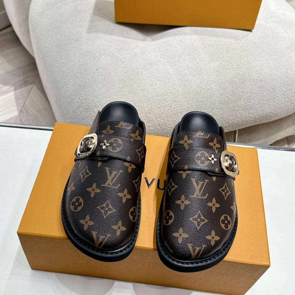 Louis Vuitton Cosy Flat Comfort Clog Cacao Brown