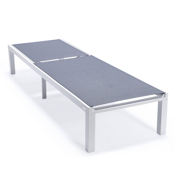 Aluminum Beach Pool Sun Lounge Chair Sling Mesh Fabric Reclining Stackable Lounger Chair