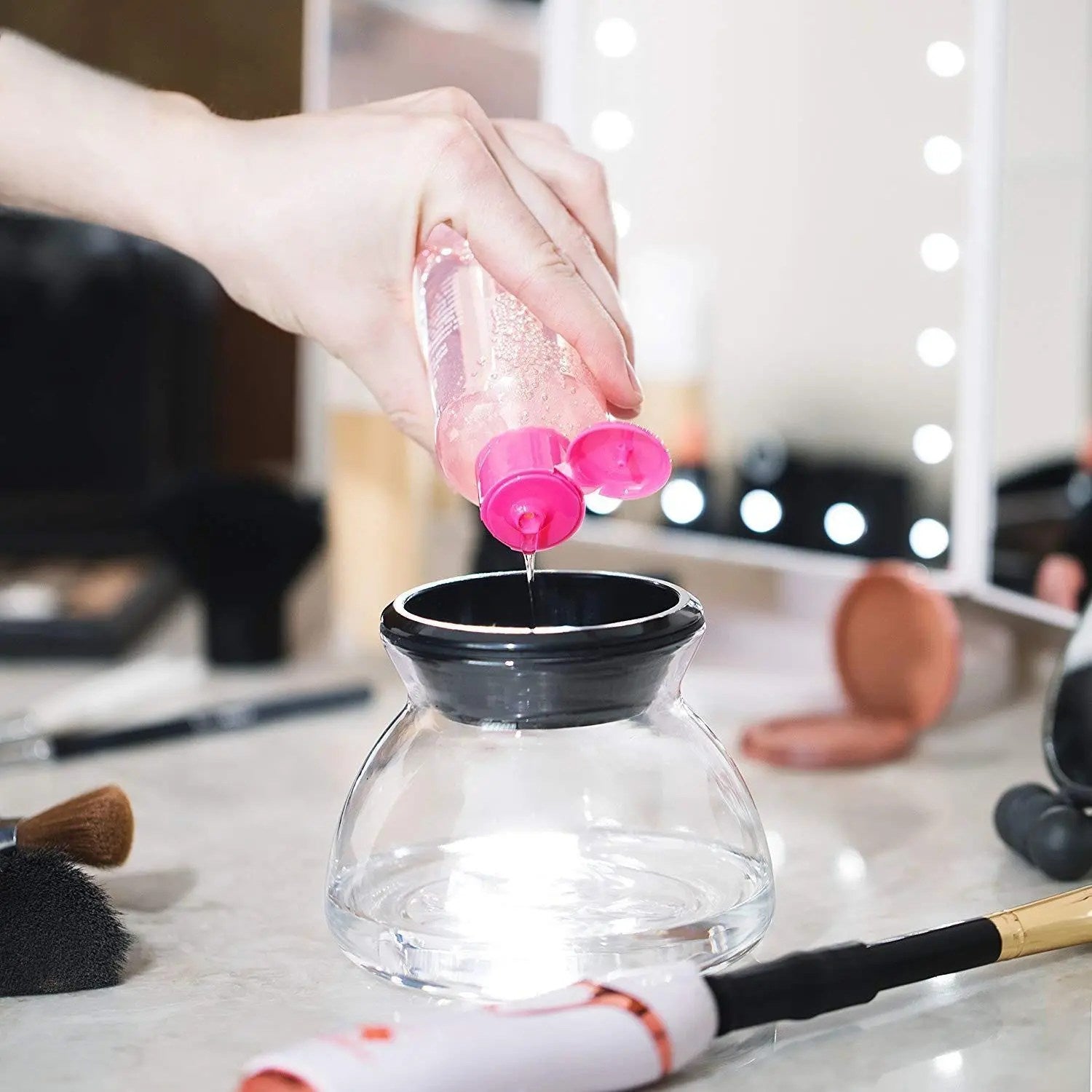 Spinning Makeup Brush Cleaner Electric Spin Dryer Machine