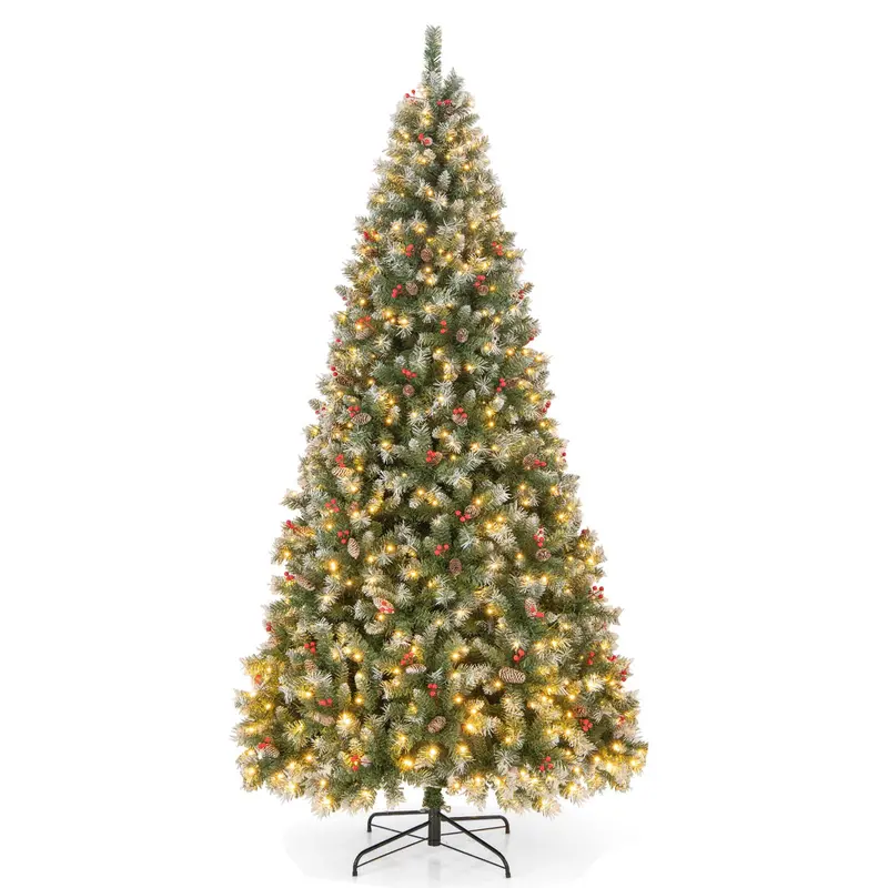 Pre-Lit Christmas Tree with 8 Light Modes – Adjustable Brightness & Timer