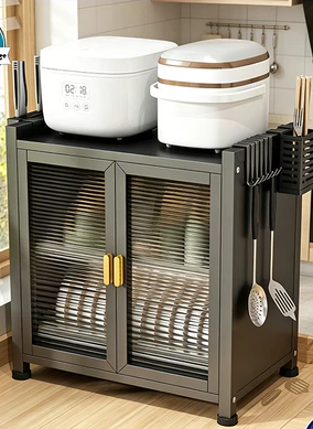 2/3 Layers Kitchen Dish Organizer Cabinet Storage Rack Dustproof Bowl And Plate Dish Cabinet Rack