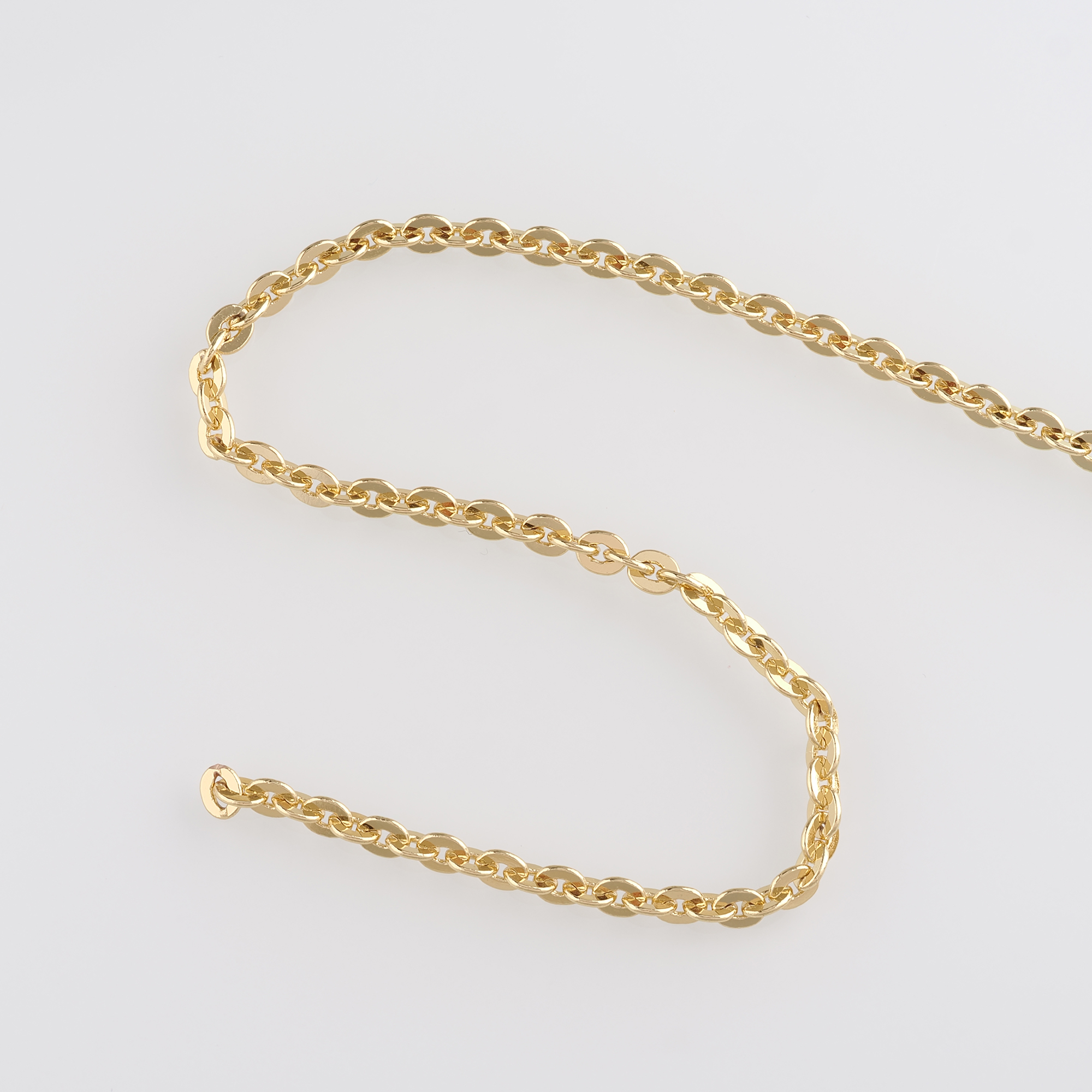 18K Gold Filled Round Chain Necklace,Minimalist Link Chain,Gold Rolo Chain Necklace for Women DIY Jewelry Making Supply