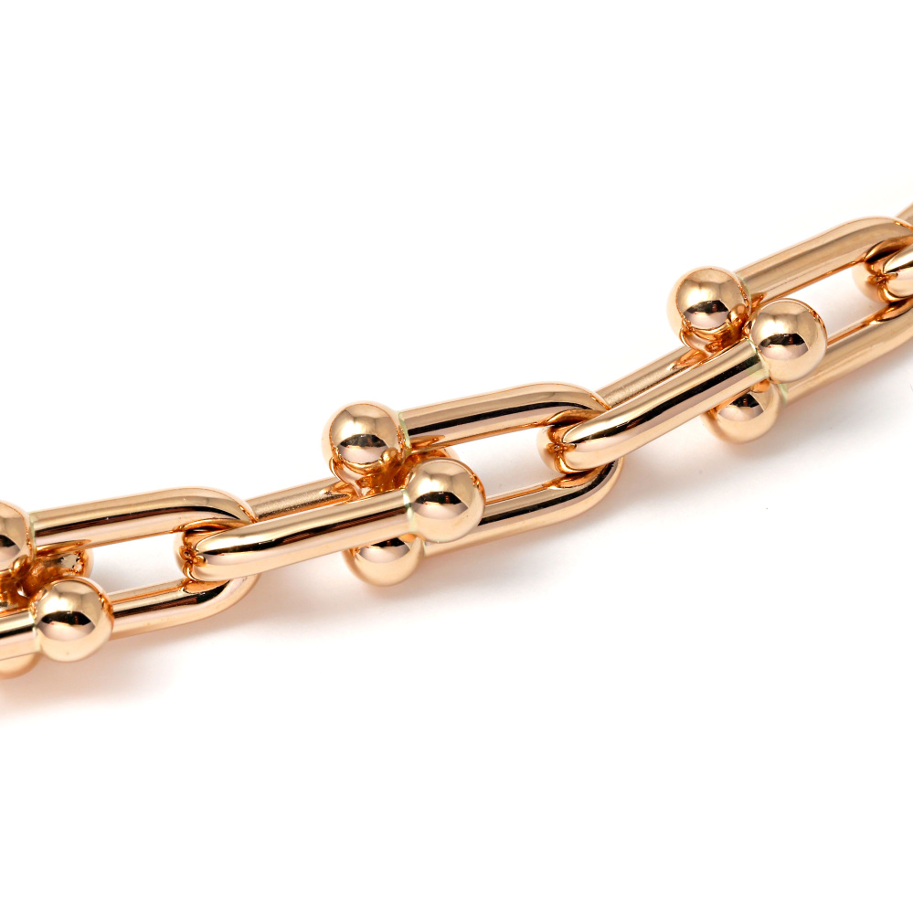 Tiffany & Co. Hardware Link Necklace 18K Rose Gold 70881470