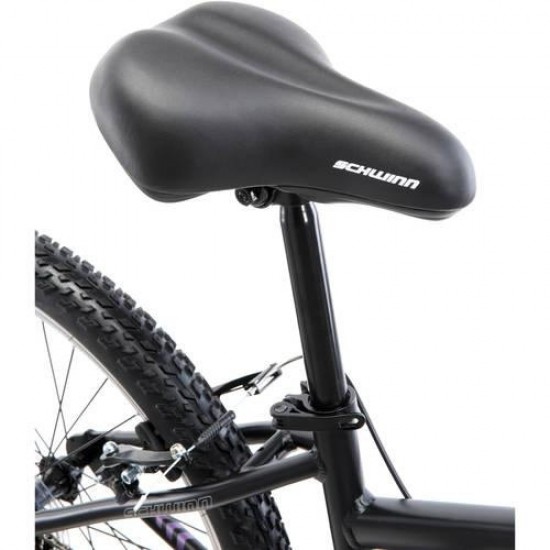Mountain Bike, 24 in wheels, Black/Purple, 21 speeds, steel frame