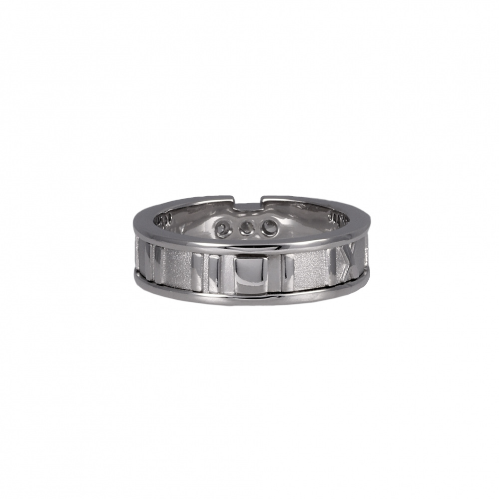 Tiffany & Co. Atlas 1995 3PD Ring 18K White Gold Diamond