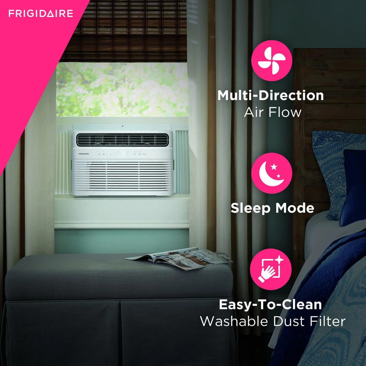Frigidaire 12,000 BTU Window Air Conditioner with Remote in White