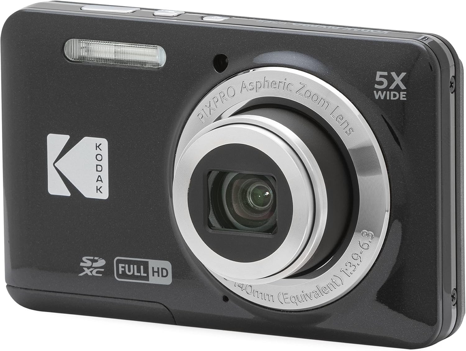 Sensor Digital Camera 5X Optical Zoom 28mm Wide Angle 1080P Full HD Video 2.7′′ LCD Vlogging Camera (Black)