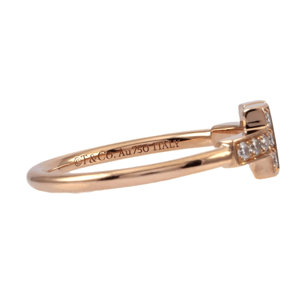 Tiffany & Co. Tiffany T Wire Ring 18K Rose Gold Diamond 60147315