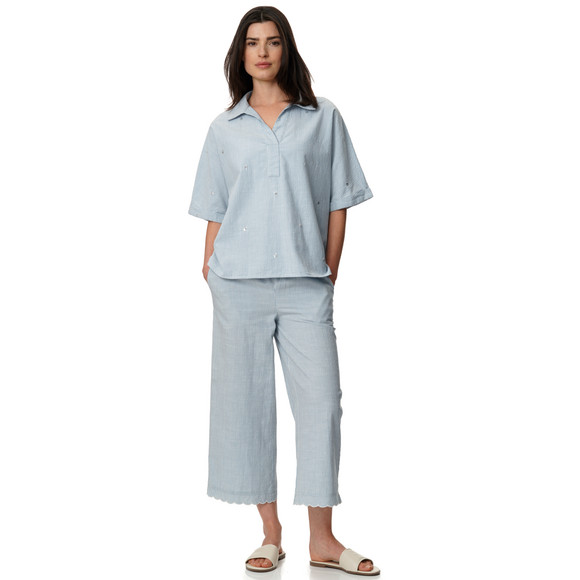 Gina Collection Damen Bluse mit Pailletten