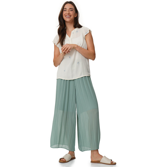 Gina Damen Plissee-Hose mit weitem Bein