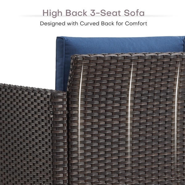 3Seat Sofa with Patio Chair Ottoman Funiture