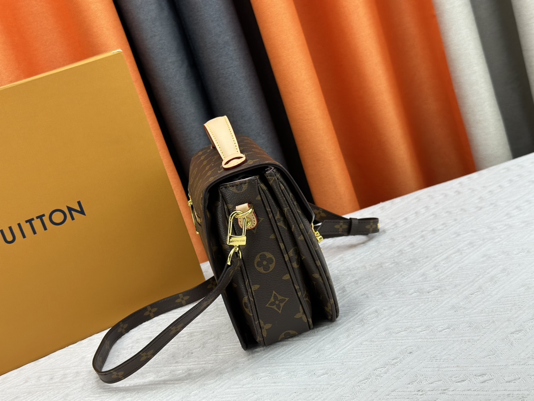 Louis Vuitton Pochette M Tis Monogram Coated Canvas 25Cm M47203