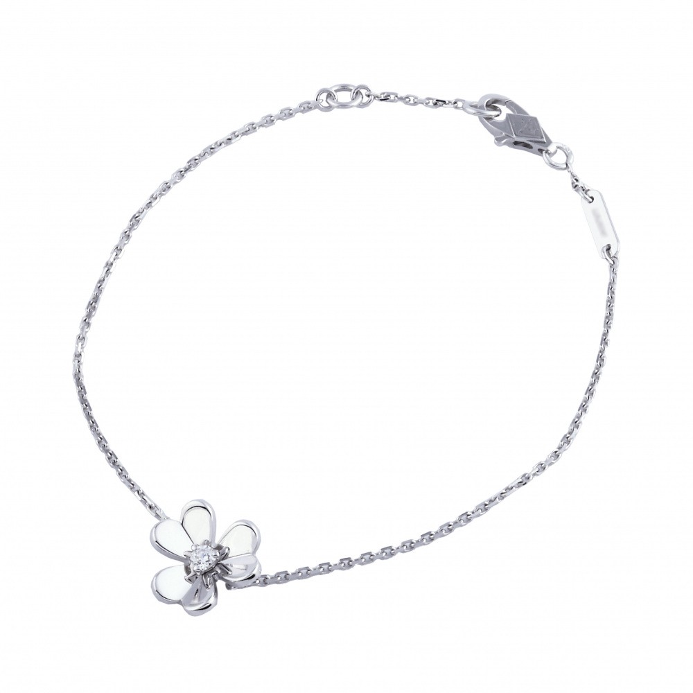 Van Cleef & Arpels Frivole Bracelet 18K White Gold Diamond VCARPOJ500