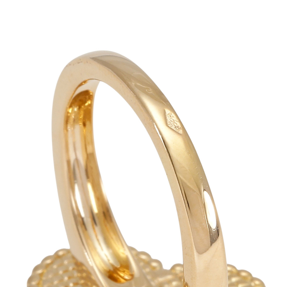 Van Cleef & Arpels Magic Alhambra Ring 18K Yellow Gold Mother of Pearl