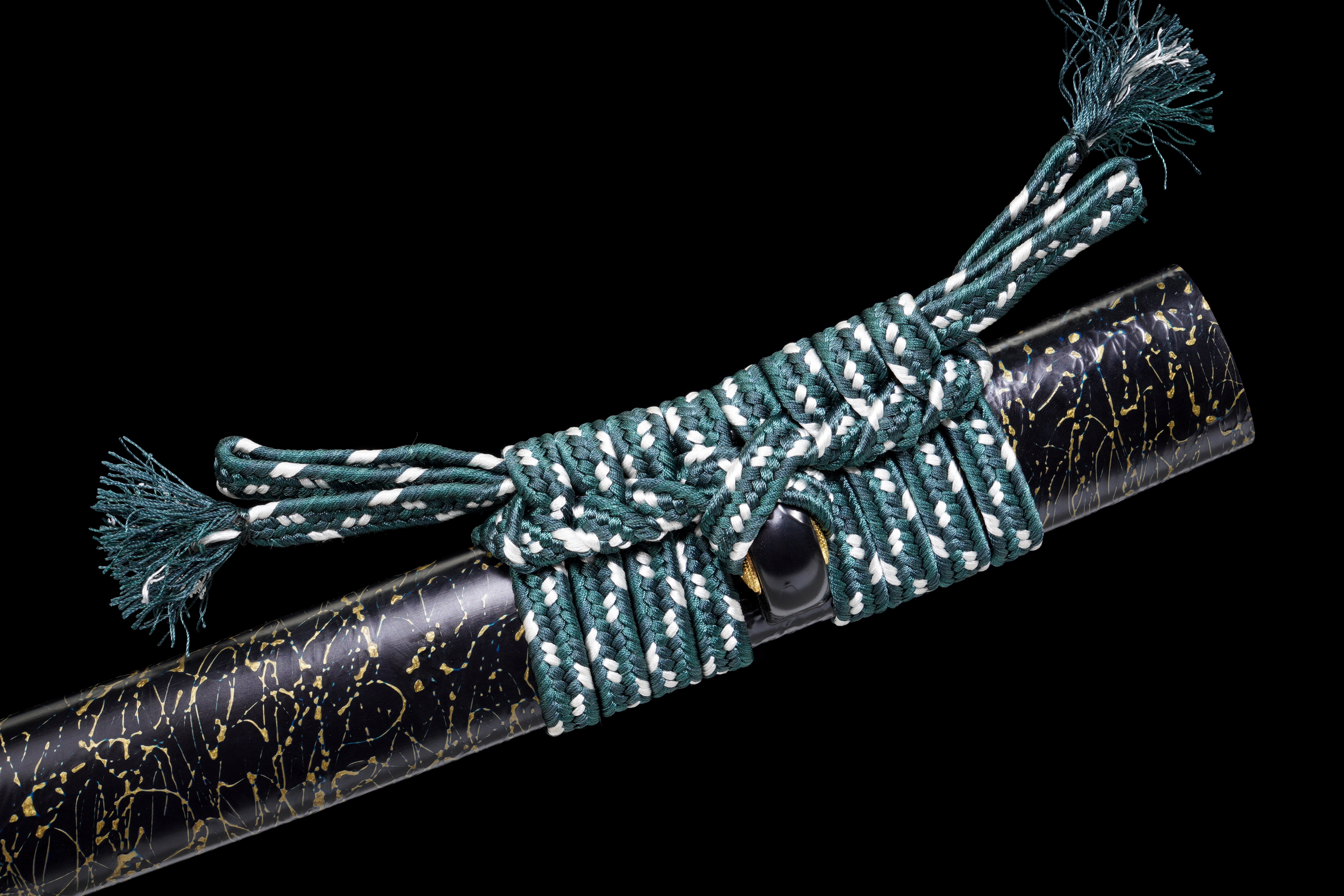 Handmade Katana T10 Steel Clay Tempered Blue Blade Azure Cloud Full Tang