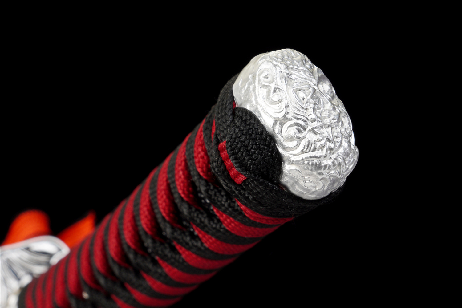 Handmade Katana High Carbon Purple Blade Alloy Tsuba Red Saya Full Tang