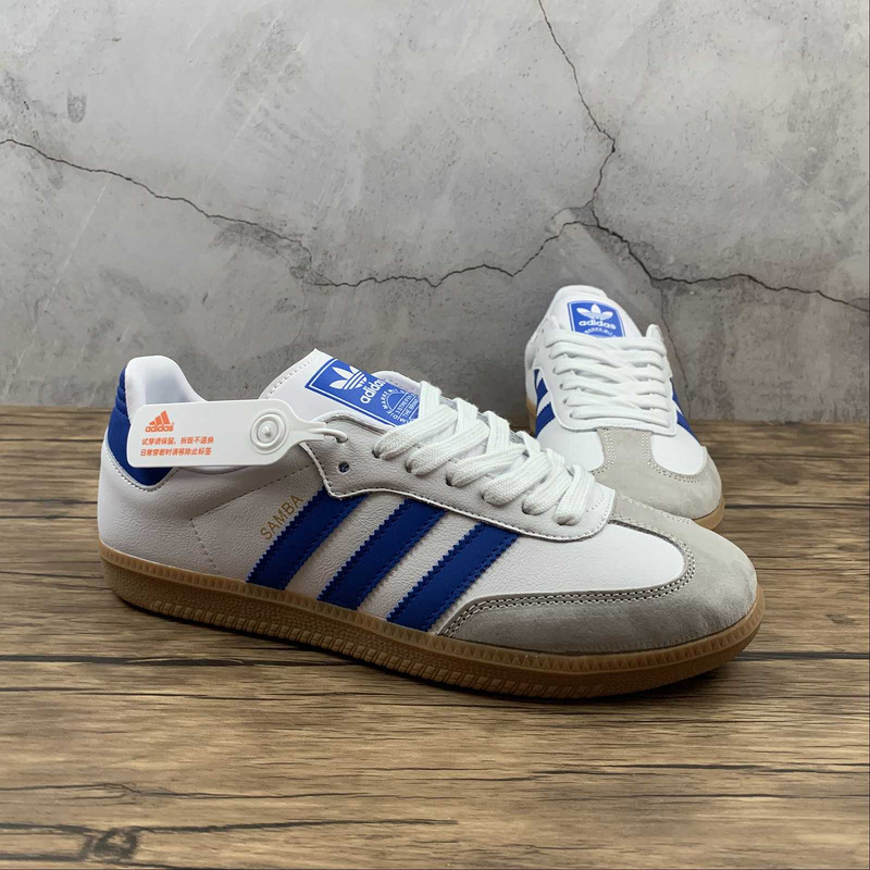Adidas Samba Og Shoes Cloud White/Blue/Gum EE5450