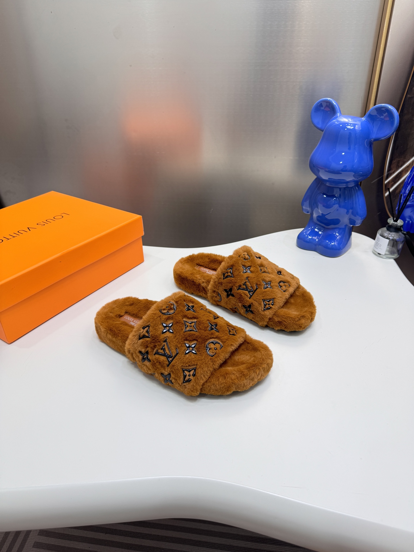 LV Fall/Winter Flat Wool Slippers - cnluxepick