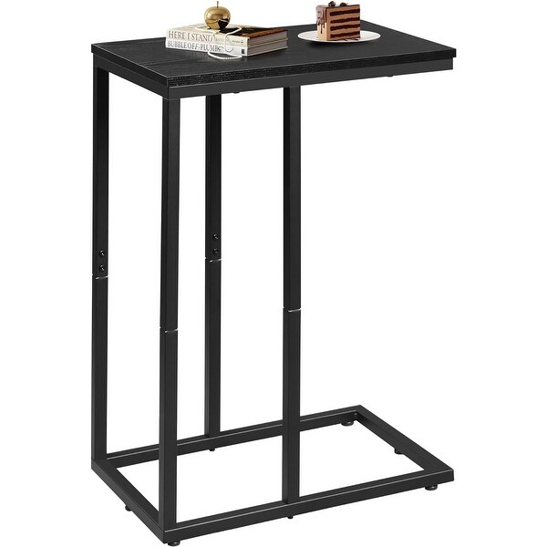 C Shaped End Table for Sofa and Bed,TV Tray Table