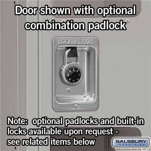 Salsbury Industries S-61155TN-U See-Through Metal Locker - Single Tier - 1 Wide - 5 Feet High - 15 Inches Deep - Tan - Unassembl