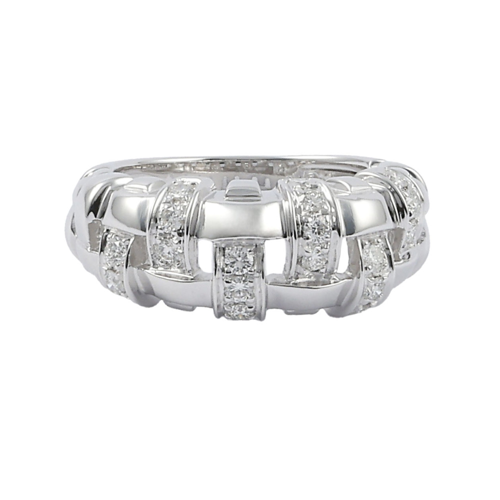 Tiffany & Co. Tiffany Woven Diamond K18WG White Gold Ring