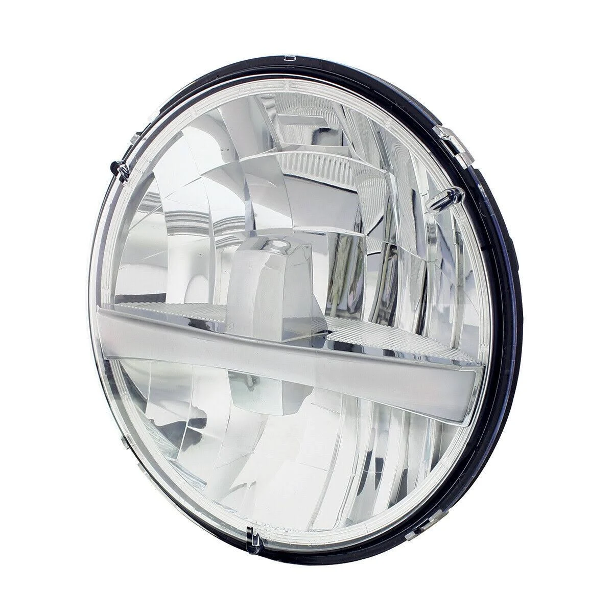 United Pacific 31458 7 inch High Power LED Headlight with Turn Signal u0026 Amber Position Light Bar