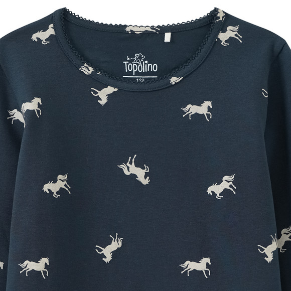Topolino Mädchen Langarmshirt mit Pferde-Prints