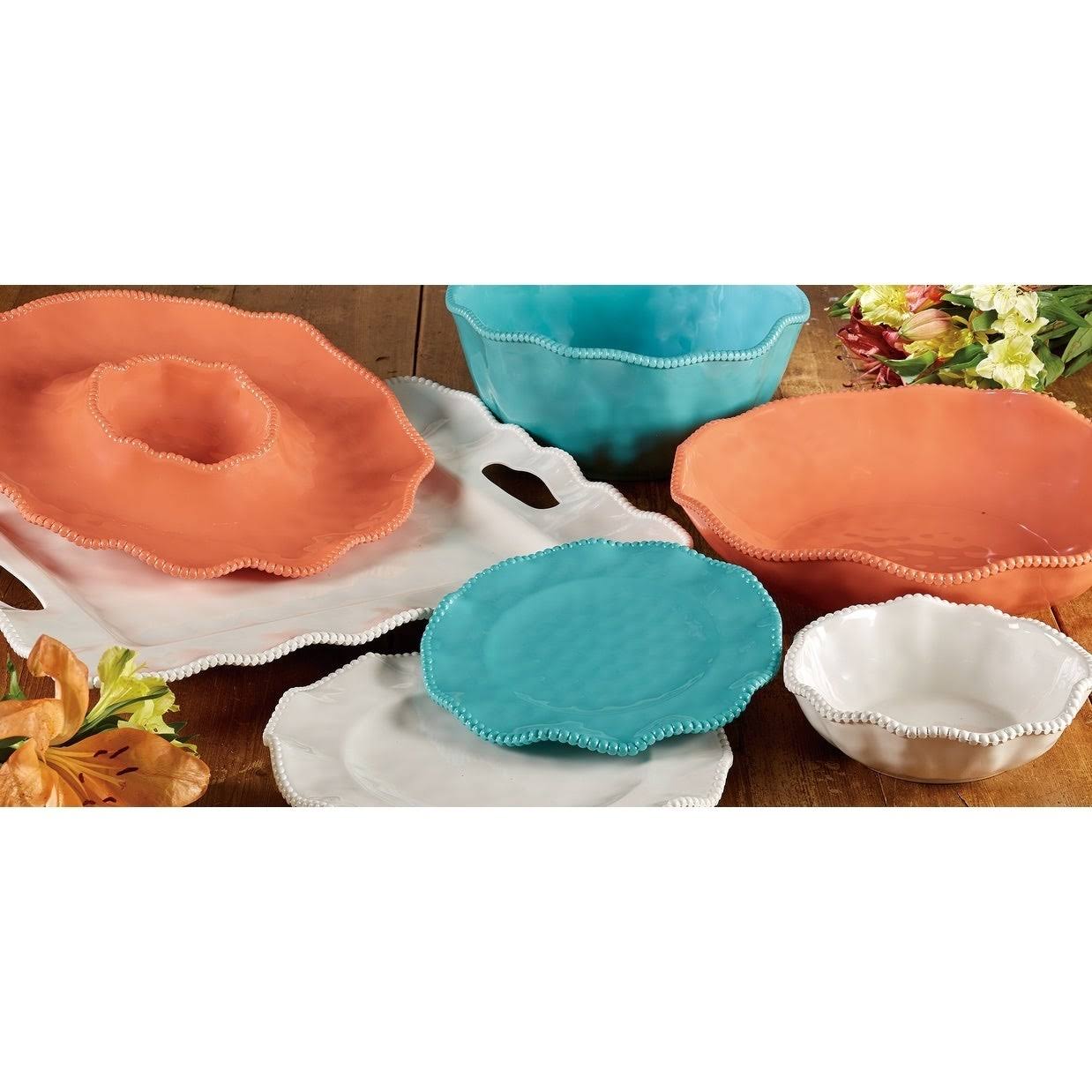 Certified International Perlette Melamine Cream Salad/Serving Set of 5
