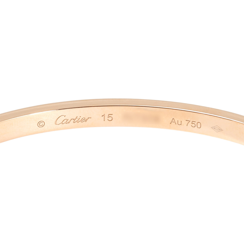 Cartier Love Bracelet Pave 18K Rose Gold Diamond N6726300