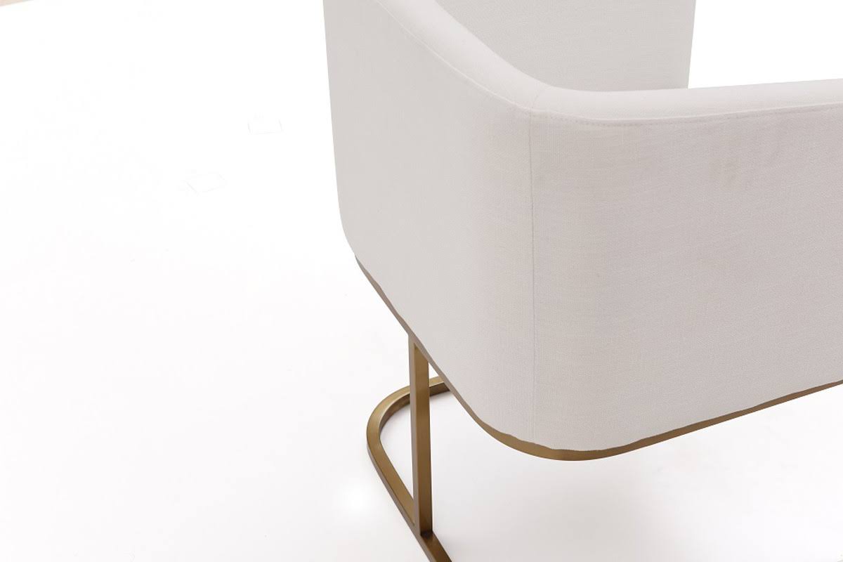 Modrest Yukon Modern Fabric Dining Chair - White