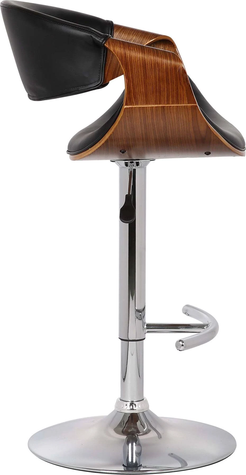 Armen Living Butterfly Adjustable Swivel Barstool Black