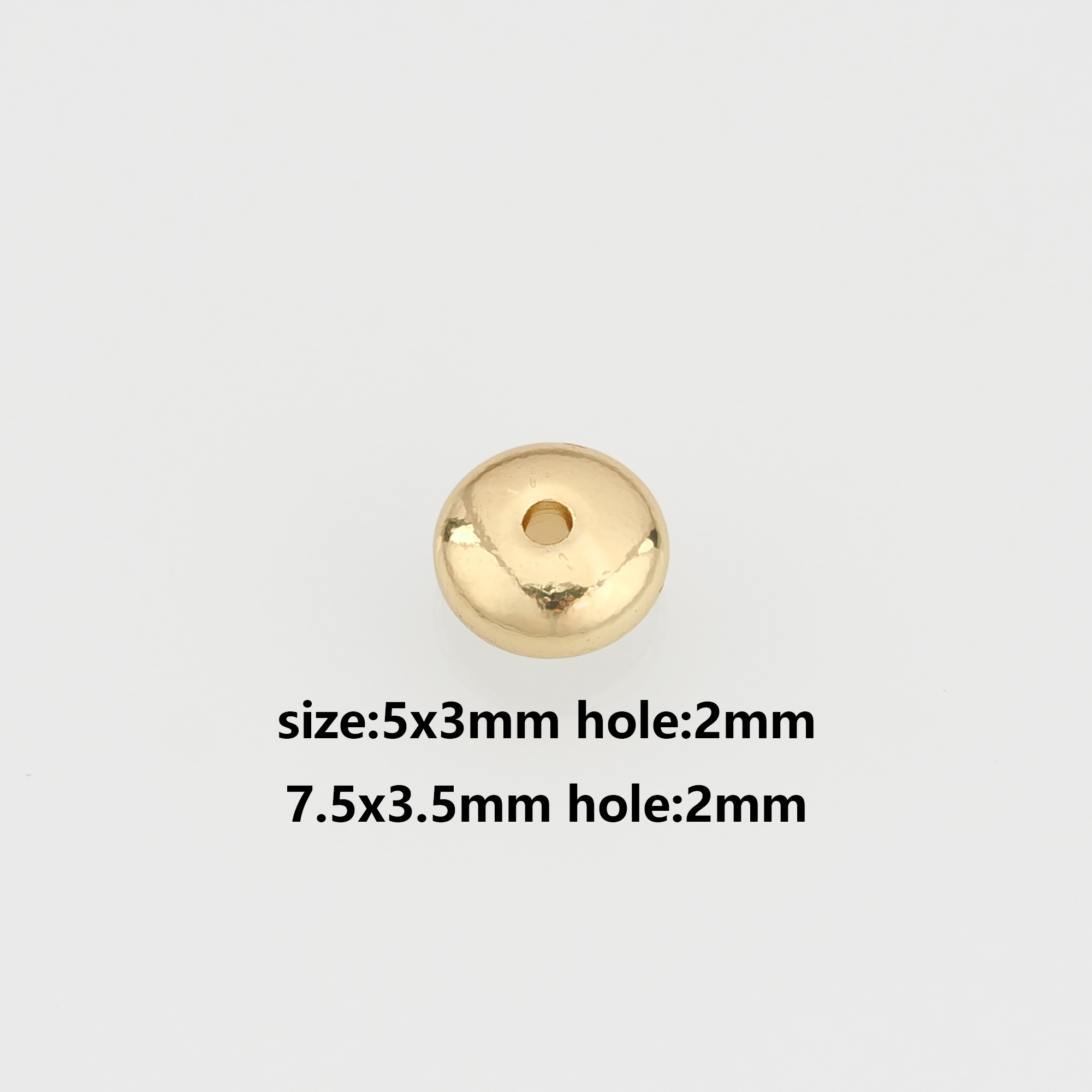 50Pcs 18K Gold Filled Round Flat Spacer Beads,Dainty Round Spacer Beads,DIY Jewelry Making Supply