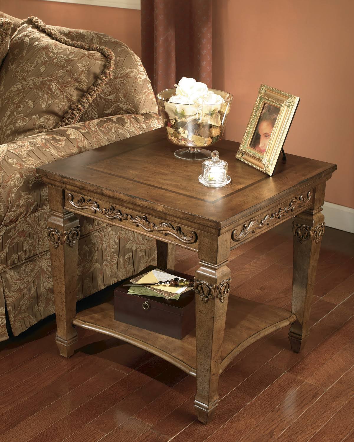 Caitbrook - Gray/Black - Rectangular End Table