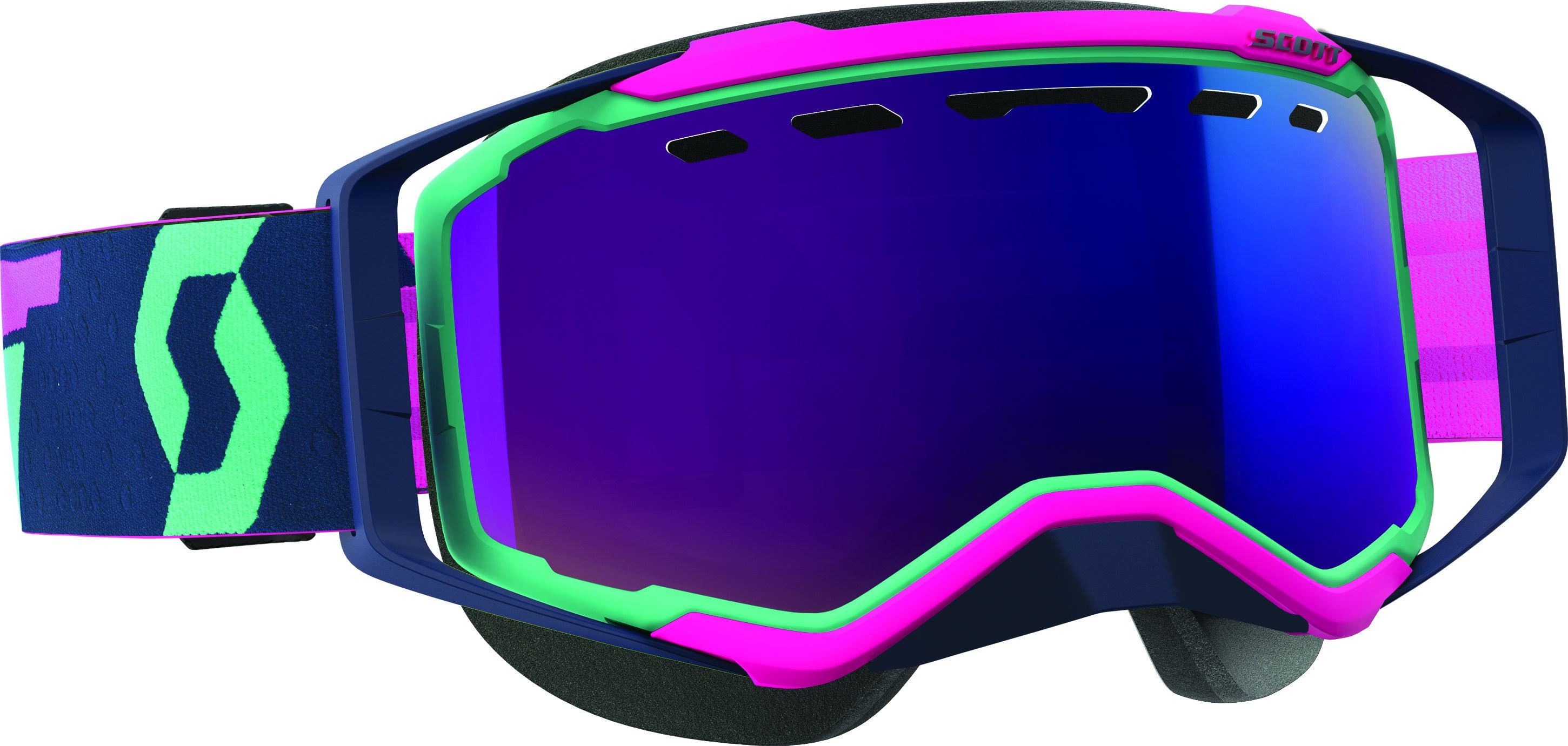 Scott 262581-1029315 Goggle Prospect Snow White/Blue w/Teal Chrome