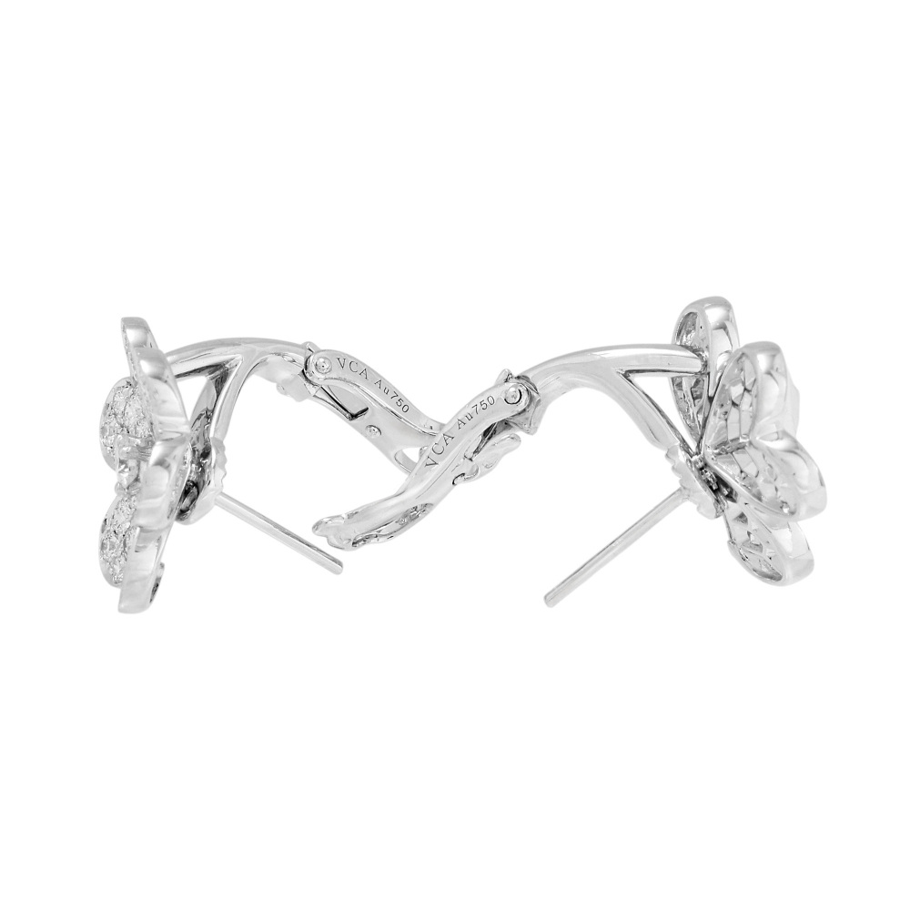 Van Cleef & Arpels Frivole Earrings 18K White Gold VCARB65800