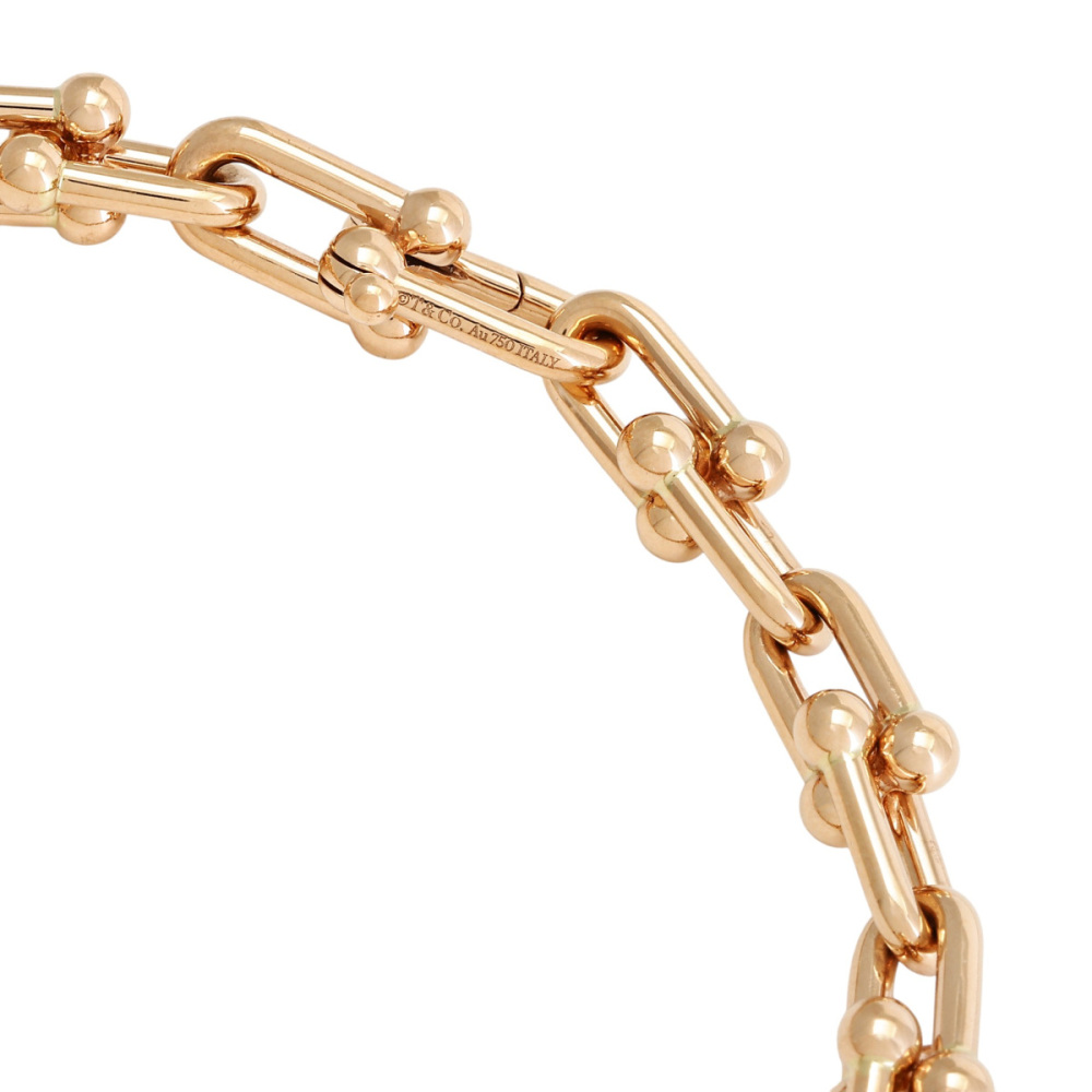 Tiffany & Co. Hardware Link Necklace 18K Rose Gold 70881470