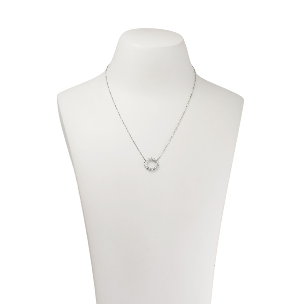 Tiffany & Co. Open Circle Necklace Platinum Diamond 60007189