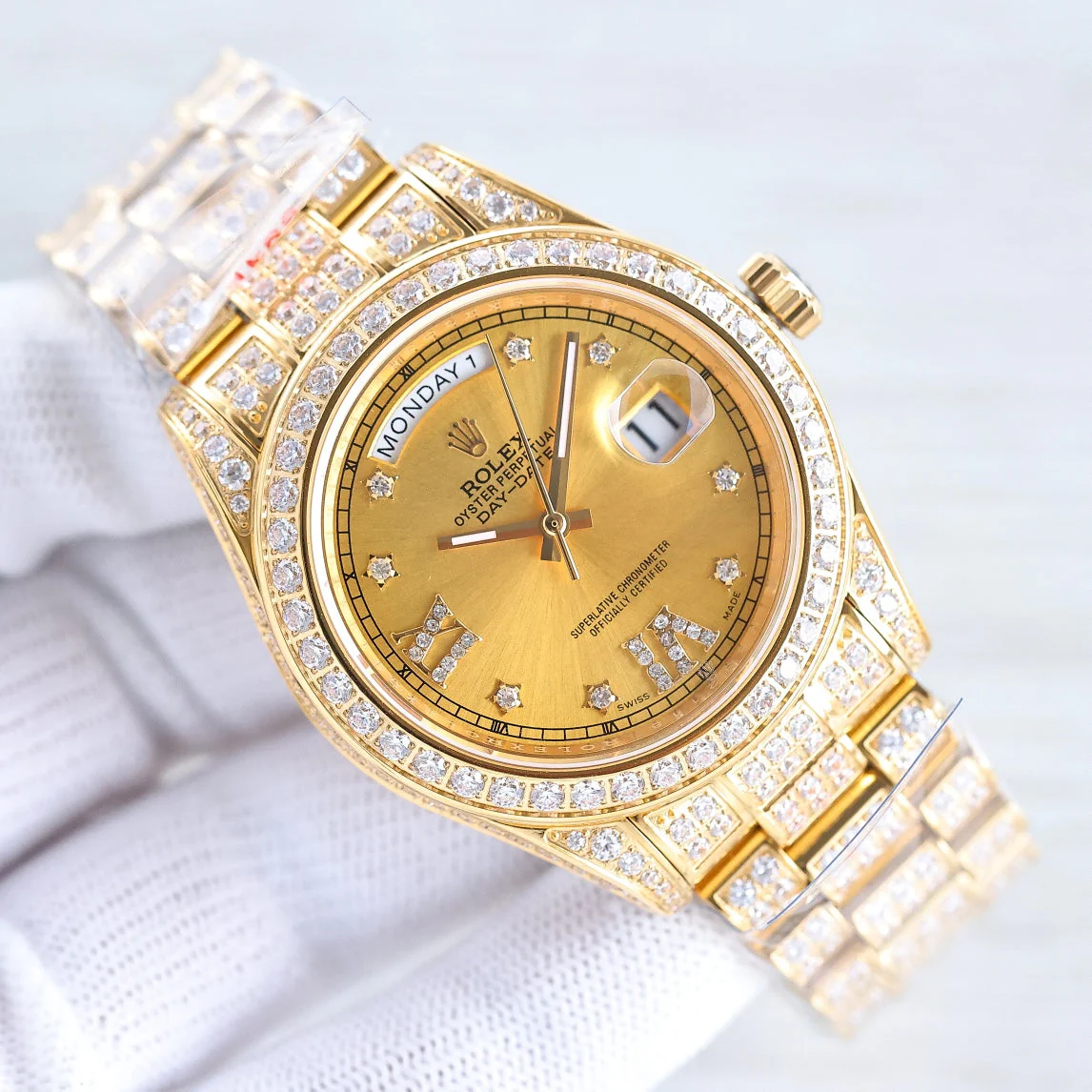 DAY-DATE 41 GOLD CUSTOM ALL DIAMOND